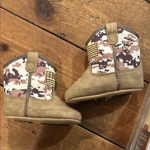 Ariat Brown Tan Boots with Suede Finish